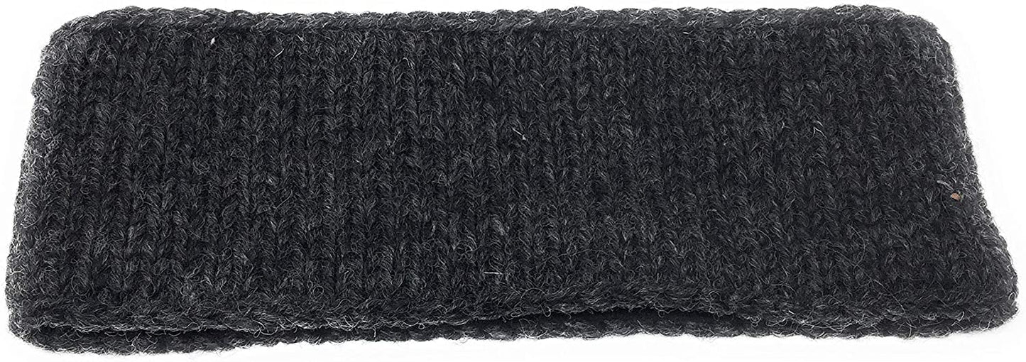 Woll Stirnbänder Ohrenwärmer Gestrickt Einheitsgröße 100% Wolle Fleecefutter