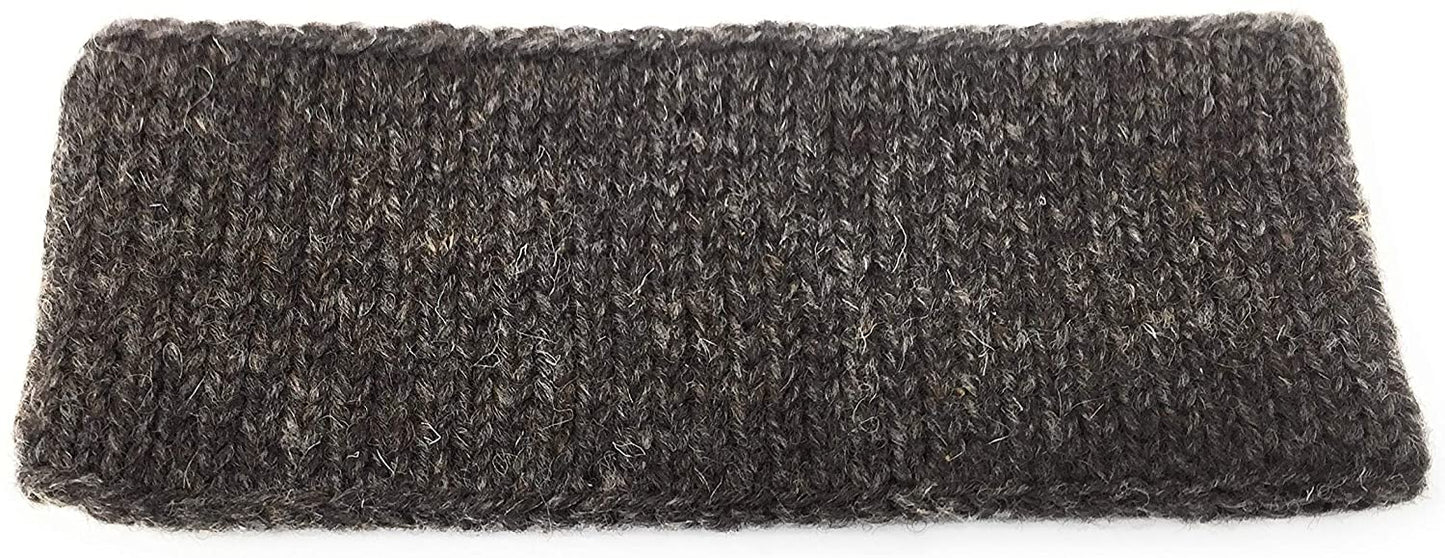 Woll Stirnbänder Ohrenwärmer Gestrickt Einheitsgröße 100% Wolle Fleecefutter