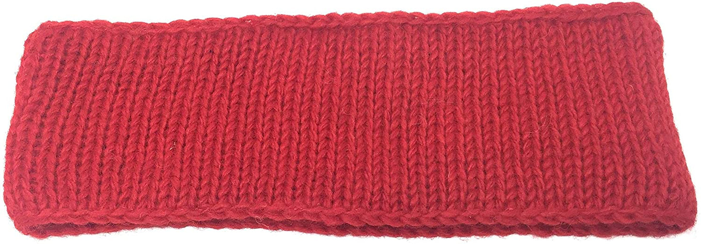 Woll Stirnbänder Ohrenwärmer Gestrickt Einheitsgröße 100% Wolle Fleecefutter