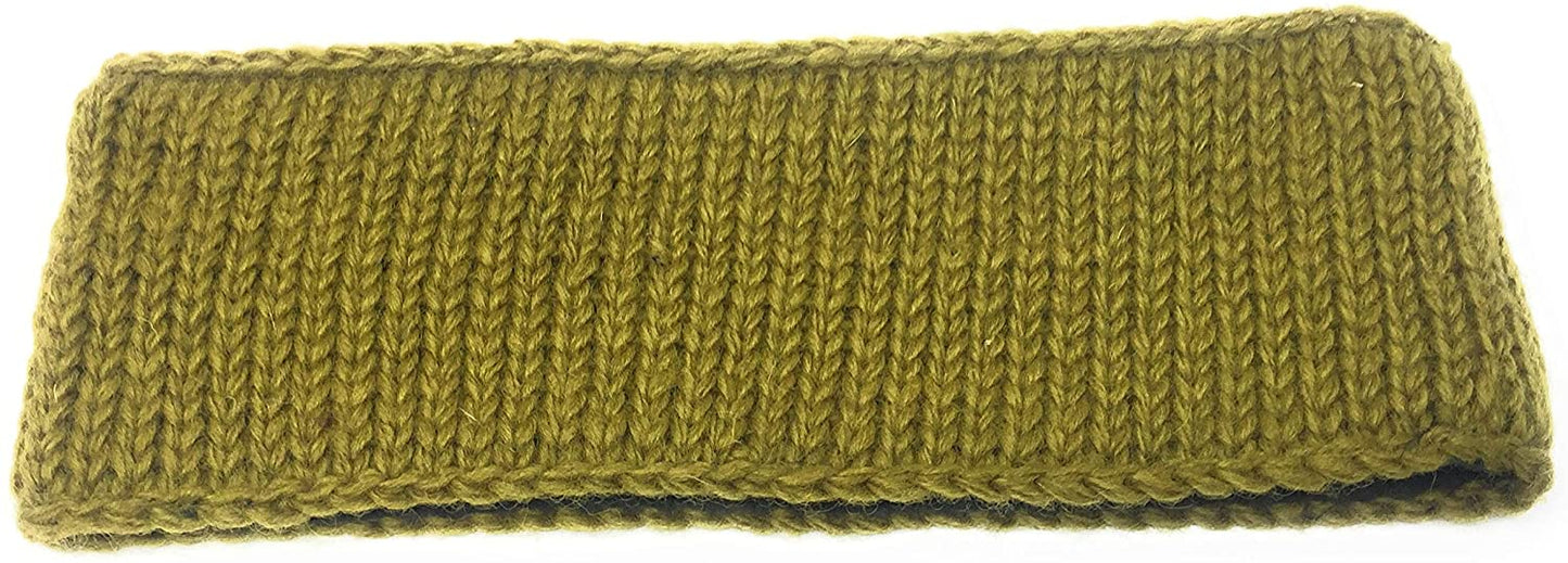Woll Stirnbänder Ohrenwärmer Gestrickt Einheitsgröße 100% Wolle Fleecefutter