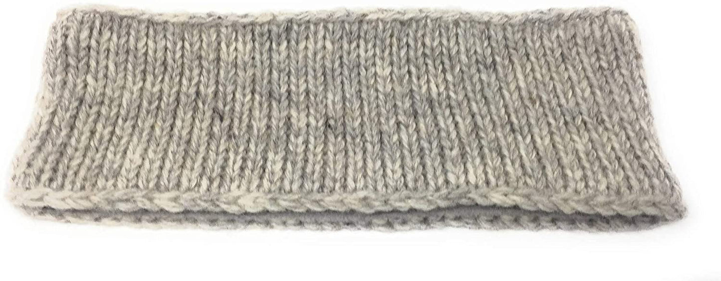 Woll Stirnbänder Ohrenwärmer Gestrickt Einheitsgröße 100% Wolle Fleecefutter