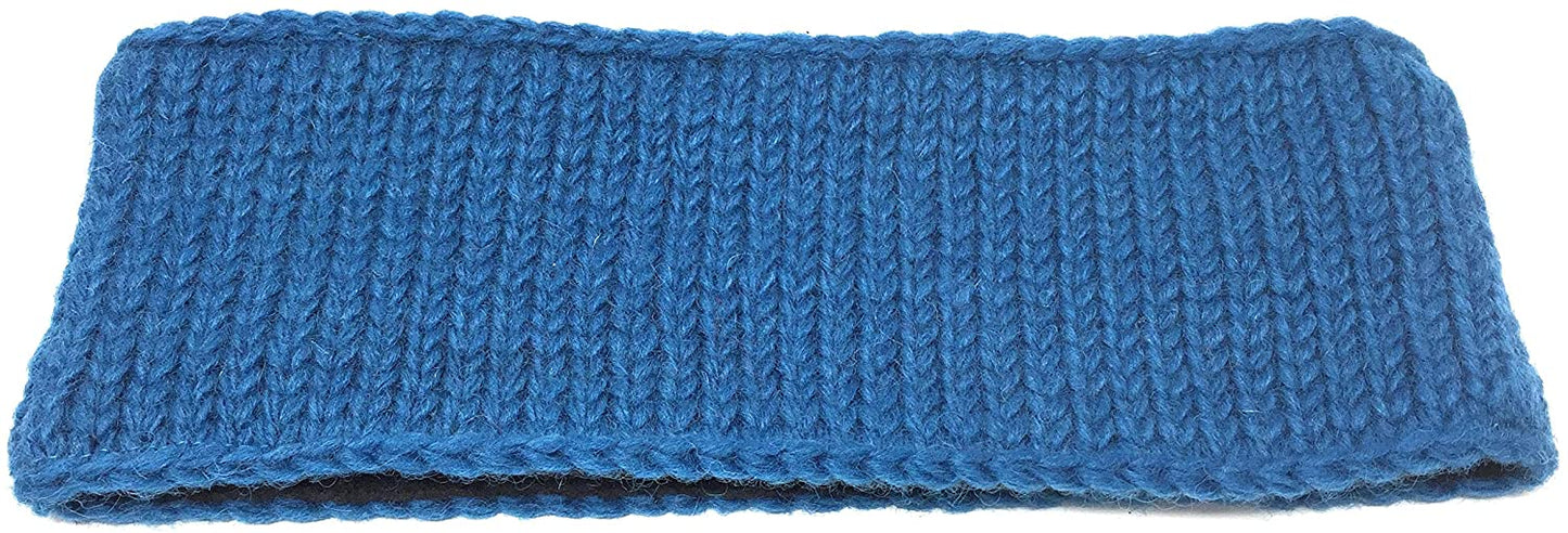 Woll Stirnbänder Ohrenwärmer Gestrickt Einheitsgröße 100% Wolle Fleecefutter