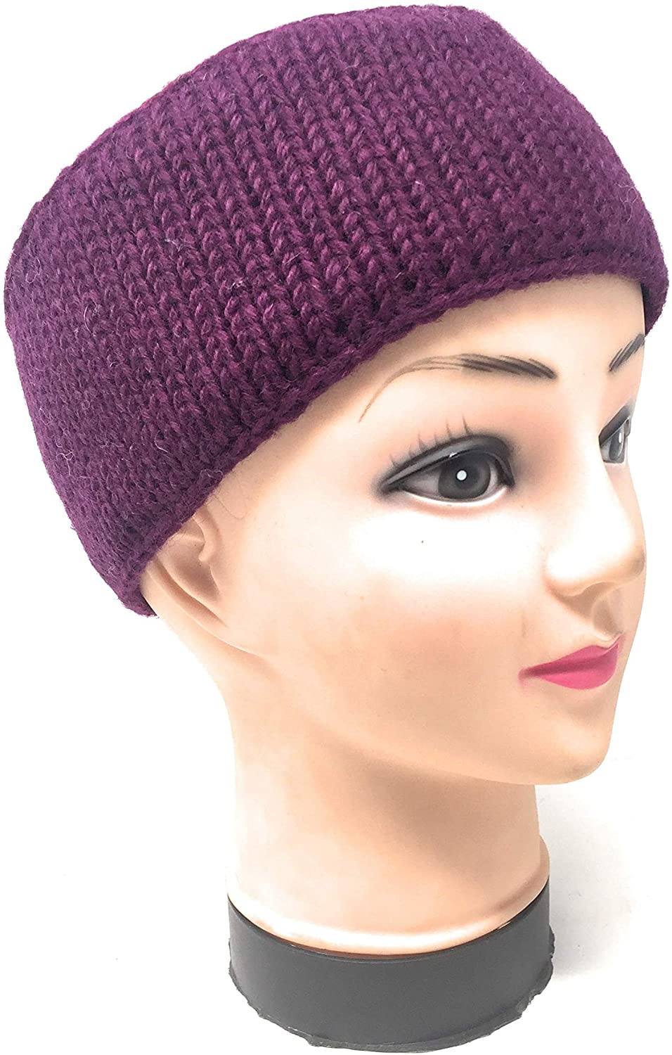Woll Stirnbänder Ohrenwärmer Gestrickt Einheitsgröße 100% Wolle Fleecefutter
