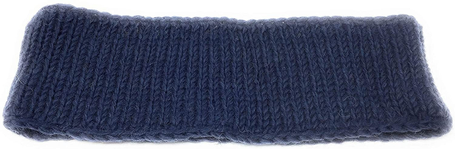 Woll Stirnbänder Ohrenwärmer Gestrickt Einheitsgröße 100% Wolle Fleecefutter