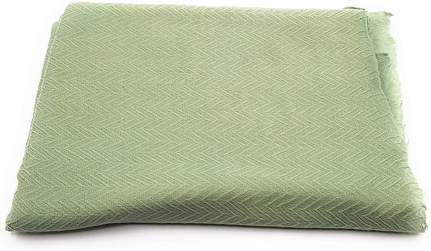 Luxus Wollschal für Mann/Frau Schal 100% Wolle gewebt elegant UNI Farbe Zig Zag