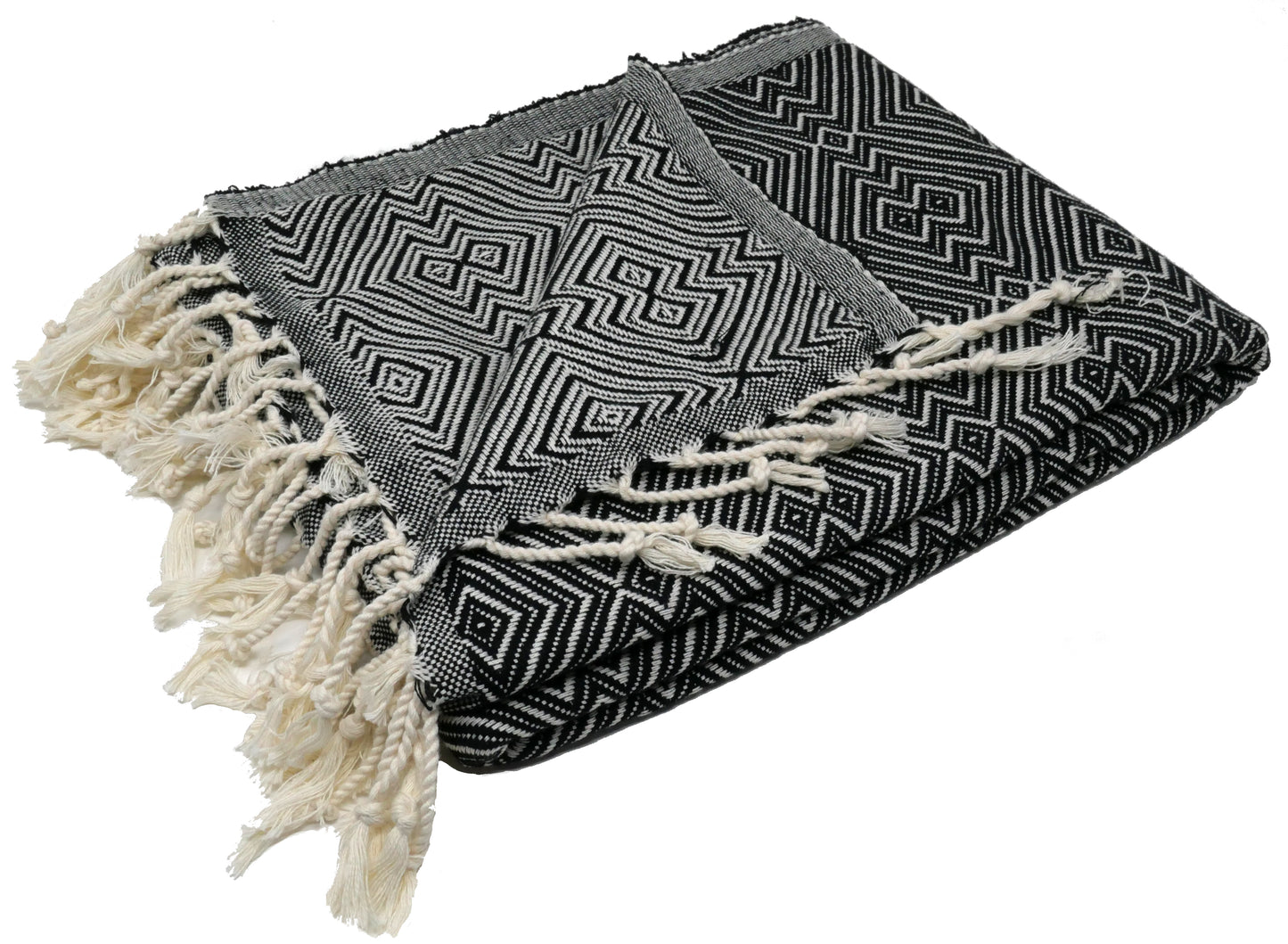 Diamond Hamamtuch Saunatuch Pestemal Fouta Strandtuch Badetuch Handtuch Baumwolle Backpacker 100x180 cm