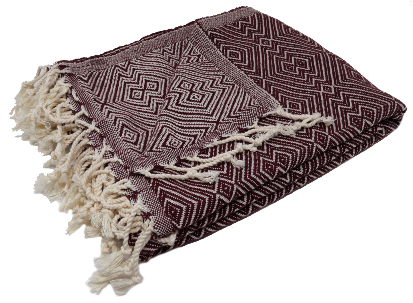 Diamond Hamamtuch Saunatuch Pestemal Fouta Strandtuch Badetuch Handtuch Baumwolle Backpacker 100x180 cm