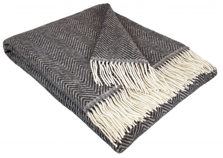 Wohndecke Wolldecke Zig Zag 140 x 200 cm Decke Tagesdecke Kuscheldecke Plaid