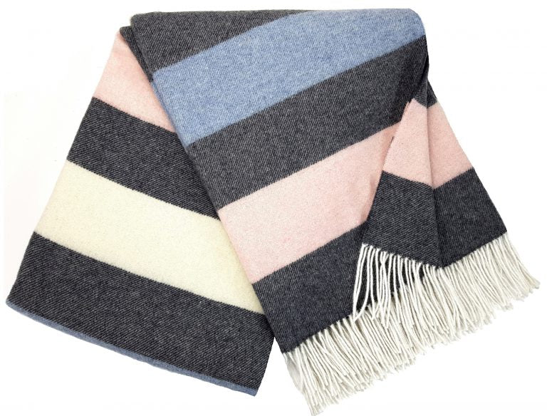 Wolldecke 140 x 200 cm einfarbig Decke Tagesdecke Kuscheldecke Plaid 90% Merinowolle, 10% Kaschmir