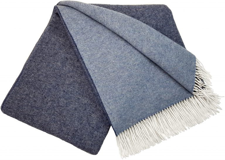 Wolldecke 140 x 200 cm einfarbig Decke Tagesdecke Kuscheldecke Plaid 90% Merinowolle, 10% Kaschmir