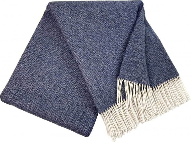 Wolldecke 140 x 200 cm einfarbig Decke Tagesdecke Kuscheldecke Plaid 90% Merinowolle, 10% Kaschmir