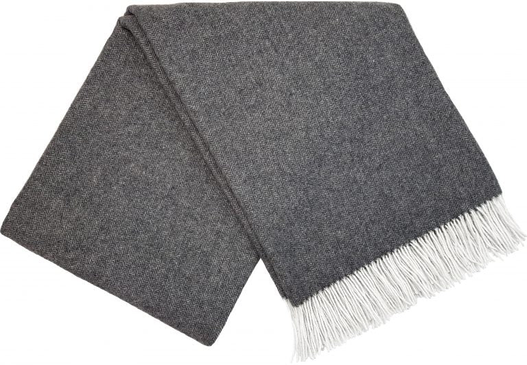 Wolldecke 140 x 200 cm einfarbig Decke Tagesdecke Kuscheldecke Plaid 90% Merinowolle, 10% Kaschmir