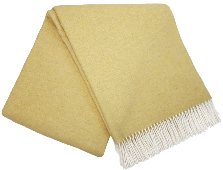 Wolldecke 140 x 200 cm einfarbig Decke Tagesdecke Kuscheldecke Plaid 90% Merinowolle, 10% Kaschmir