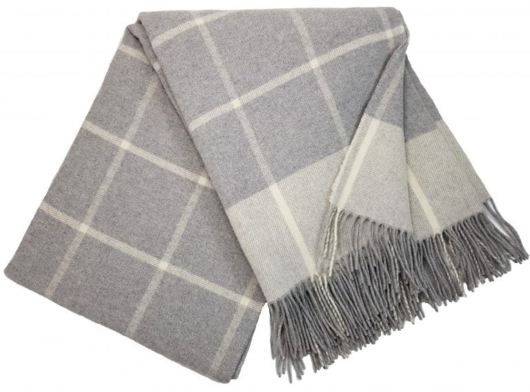 Wolldecke 140 x 200 cm einfarbig Decke Tagesdecke Kuscheldecke Plaid 90% Merinowolle, 10% Kaschmir