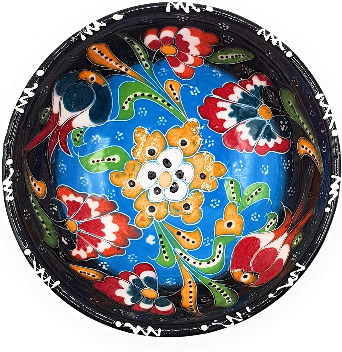 Flairs Orientalische Keramikschüssel, Schale, Müslischale, handbemalt, bunt - Ø 16 cm
