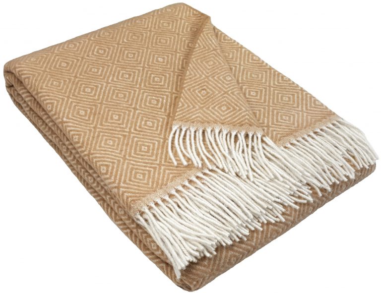 Wohndecke Wolldecke Diamant 140 x 200 cm Decke Tagesdecke Kuscheldecke Plaid