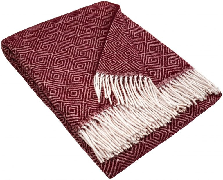 Wohndecke Wolldecke Diamant 140 x 200 cm Decke Tagesdecke Kuscheldecke Plaid