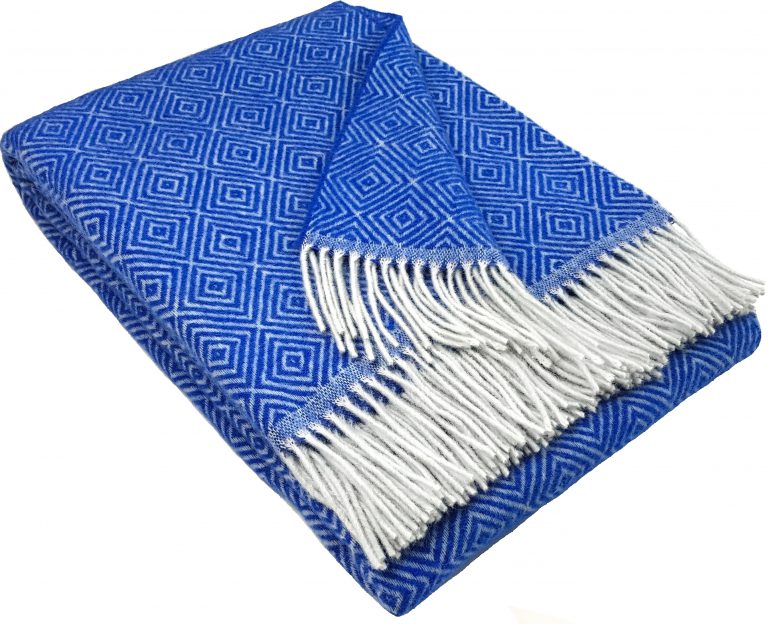 Wohndecke Wolldecke Diamant 140 x 200 cm Decke Tagesdecke Kuscheldecke Plaid