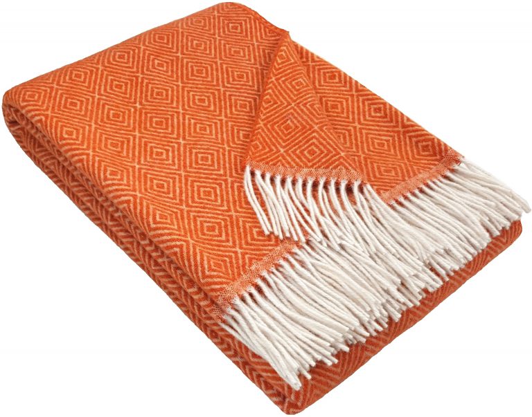Wohndecke Wolldecke Diamant 140 x 200 cm Decke Tagesdecke Kuscheldecke Plaid